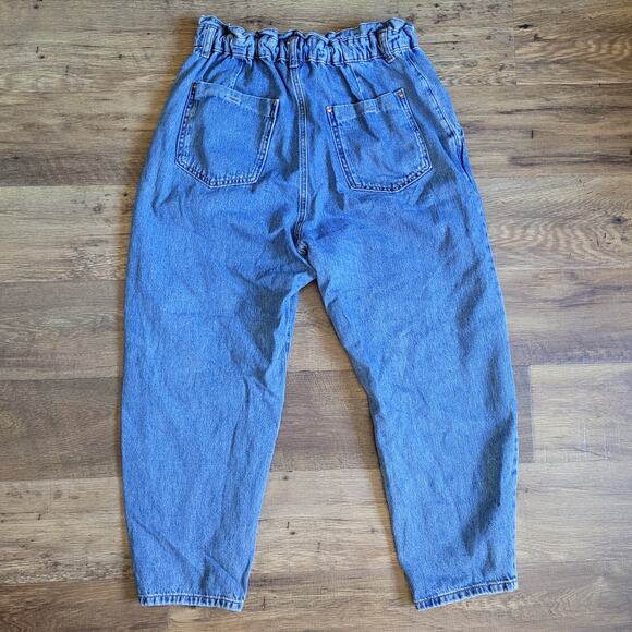Zara High-Waisted Paperbag Jeans Wide Leg Denim NWOT Woman's Size 10 - Picture 8 of 10